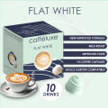 Caffluxe Flat White Coffee | 10 Capsules | Single Serve | Dolce Gusto Compatible