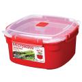Medium Microwave Steamer - Red base, Clear Lid with Red Accents