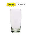 340ml Willy Tumbler Drinking Glass Set (Pack of 6) Glassware Set for Water, Juice, and Cocktails....