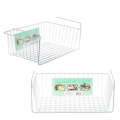 2 Pack - White Hanging Under Shelf Basket, Under Cabinet Storage Basket - 39x27x13cm