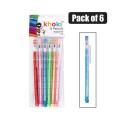6 Piece Multi-head HB Pencil Set with Lids for Protection, Writing, Drawing, Office or School