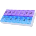 Large Weekly Pill Reminder 14 Compartments AM / PM, 7 Day Medication Organizer Storage by Week