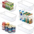Refrigerator Organizer Bins, Clear Plastic Bins For Fridge, Freezer, Kitchen Cabinet, Pantry Orga...