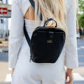 Tan Leather Goods - Olivia Leather Backpack | Black