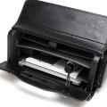 Tosca Leather Laptop Pilot Case With Wheels | Black