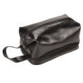 Adpel Italian Leather Toiletry Bag | Black