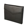 Adpel Ascot Leather A4 Stanford Tri Fold Folder | Black