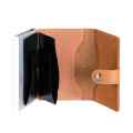 EaziCard Genuine Leather Saddle RFID Wallet | Brown/Silver