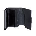 EaziCard RFID PU Leather Vintage Pattern Wallet | Black/Black