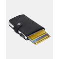 EaziCard Genuine Leather Saddle RFID Wallet | Red/Silver
