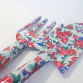 pink and white floral gardening set
