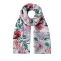 pink and white rose scarf