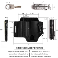 Multitool Sheath for Belt,EDC Belt Organizer for Men, Leather Multitool Pouch with Pen Holder, Flash