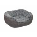 Rosewood Grey Lion Faux Suede Oval Bed