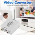 HD Video Converter Box RCA AV CVSB to RF Video Adapter Converter Supports For MHz 61.25 67.25 TV ...