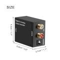Digital To Analog Audio Converter Adapter Coaxial Toslink Audio To 2RCA L/R Audio 3.5mm USB Powered