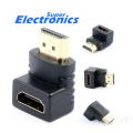 HDMI Male to Female Adapter with 90 Degree Down
