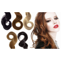 Hollywood Hair 18" Wavy Hair Extensions - Medium Golden Blonde