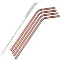The Last Straw - Stainless Steel Rose Gold Straws with cleaning brush - 4