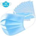 3-Ply Disposable Protective Face Masks - 50 per pack