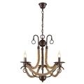 WILL ONLY BE SHIPPED IN JANUARY - SUPPLIER CLOSED Metal Chandelier with Rope - 3 Light