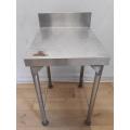 Stainless steel table with splash back (55cm) USED