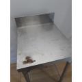 Stainless steel table with splash back (55cm) USED