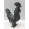 A fabulous large cast bronze rooster