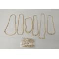 A wonderful collection of hand made antique ivory ladies beaded necklaces