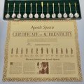 An incredible limited edition boxed set of 13 hallmarked sterling silver "The 12 Apostles" teaspoons