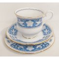 Five (5) rare vintage Royal Albert Tudor Rose pattern porcelain tea set trio