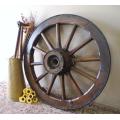 A fabulous authentic antique Ox wagon wheel - a fantastic piece of South African history!!!