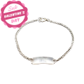 A Valentines Treat 10% off!  A British hallmarked sterling silver ID bracelet with space for en...