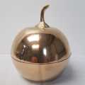 A beautiful Korean made large brass apple trinket bowl