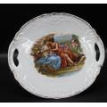 A double handled vintage `BE` porcelain wall plate