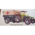 A vintage Matchbox die cast 1913 Crossly RAF Tender Y-13 van in the original box.