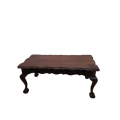 A vintage solid Imbuia, scalloped edge ball and claw coffee table.