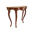 An Indonesian Teak scalloped edge with a drawer half moon/ occasional table