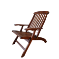 A stunning slatted wood deck/ occasional chair.