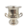 An awesome ornate vintage (1974) silver plated double handle wine cooler/ champagne bucket trophy