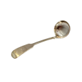 An incredible antique (1854) Victorian hallmarked British sterling silver sauce ladle