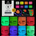 Artecho 8 colour Neon UV Glow in the Dark Acrylic Paint Set (20ml)