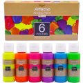 Artecho Neon Paint - Set of 6 Colours, 60ml Acrylic Paint