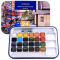 Artecho Watercolour Paint Set in Tin Case - Professional 24 colour