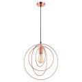 Copper Metal Pendant -1x 60W/11W ES (Not Included)