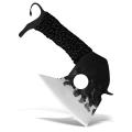 Lifespace 5" Bull Fighter Axe Cleaver with Black Rope Lanyard Handle