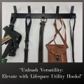 Lifespace 600mm Rustic Industrial Bespoke Utility Hook - 5 hooks