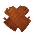 Lifespace Brown Leather Braai Gloves - lined for extra comfort