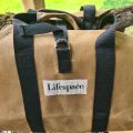 Lifespace Heavy Duty Canvas Firewood Log Carrier Bag with Handles
