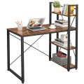 Lifespace Home Office Industrial Computer Desk with Bookshelf